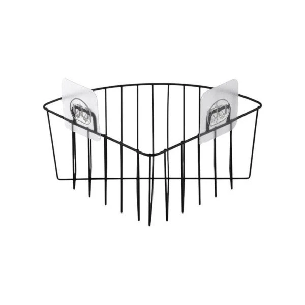 Полка угловая 1 ярусная 18*18*9,5см металл BLACK (24)