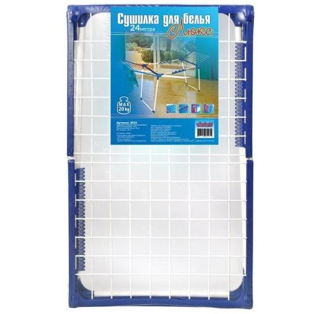 Сушилка для белья напольная 24м h112см металл Люкс белая (5)