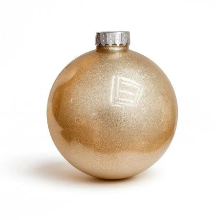 Игрушка новогодняя на елку ШАР 15см пластик лимонное золото (48) JC-17219