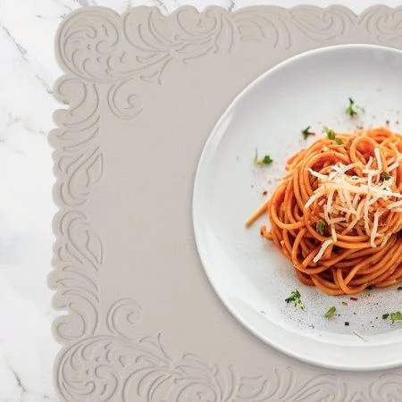 Салфетки сервировочные набор 2шт 45*30см ПВХ Экокожа бежевый (25)