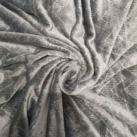 Плед 200*220 фланель двухсторонний ДомВелл рис. Зигзаг серый Плед 200*220 фланель двухсторонний ДомВелл рис. Зигзаг серый