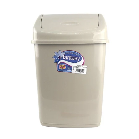 Контейнер для мусора 10л пластик ФАНТАЗИЯ №2 песочный с подвижной крышкой (24) (УРНА №2) Контейнер для мусора 10л пластик ФАНТАЗИЯ №2 песочный с подвижной крышкой (24) (УРНА №2)