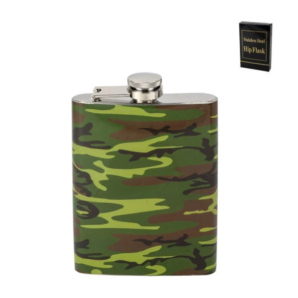 Фляжка нерж.сталь 250мл 14*9,5см Камуфляж JC-13762 (100)
