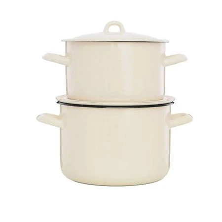 Набор кастрюль 2пр 2,9/4,3л эмаль Жемчужная цилиндрический (1)