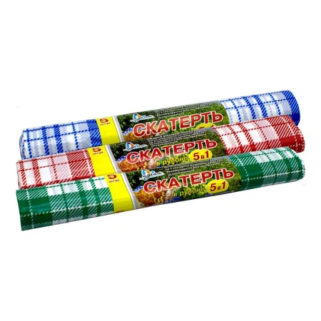 Скатерть в рулоне 900*110см полиэтиленовая КЛЕТКА МИКС Артпласт (25)