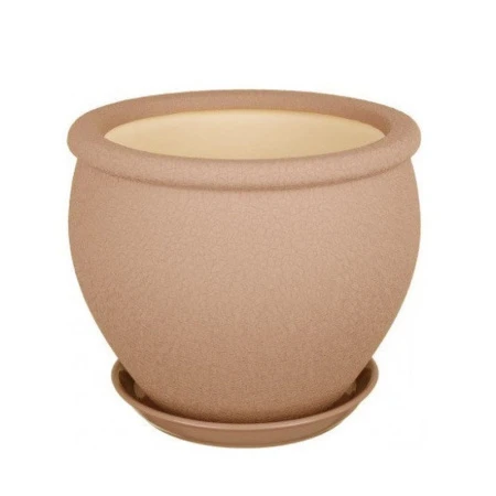 яяяГоршок цветочный керам. Вьетнам №2 10л шелк капучино