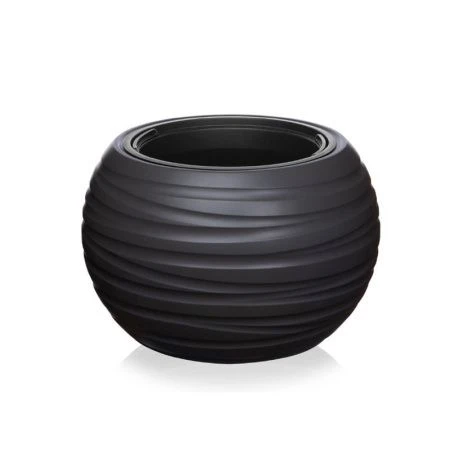 Кашпо 36л 435мм пластик Luna графитовый (4)