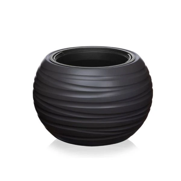 Кашпо 26л 395мм пластик Luna графитовый (4)