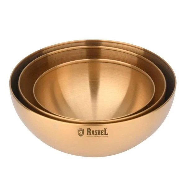 Миски набор 3шт 15/18/20см нерж.сталь золото (12)