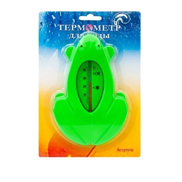 Термометр для воды 10*4,5см пластик ЛЯГУШКА ТБВ-2 в блистере (40)