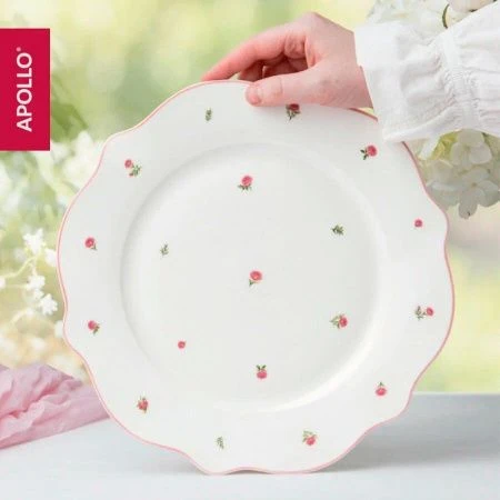 Тарелка мелкая 27см фарфор French rose обеденная FRR-09 (48)