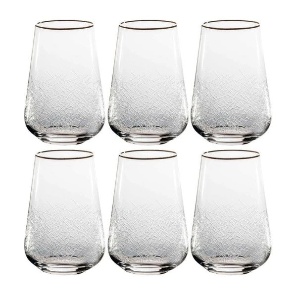 Стаканы для воды набор 6шт 380мл стекло САНДРА СН019 (6)