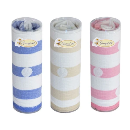 яяяПолотенце 48*90 махровое Гольф в тубе N18-104