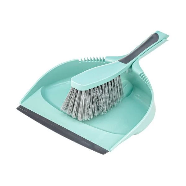 Набор совок с кромкой и щетка-сметка 240*315*100мм пластик ДУЭТ Морская волна (12)