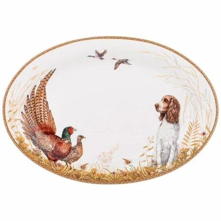 Блюдо 32*22см фарфор ОХОТА овальное (24)