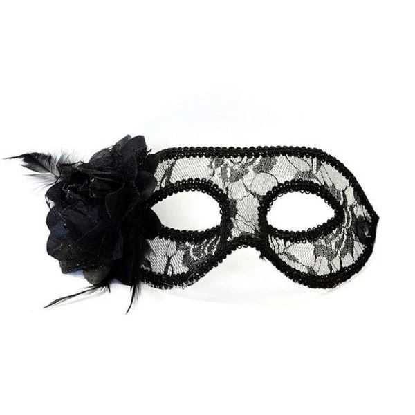 Маска карнавальная 25*9см пластик черная ZR6-3146/JC-16949 (720)