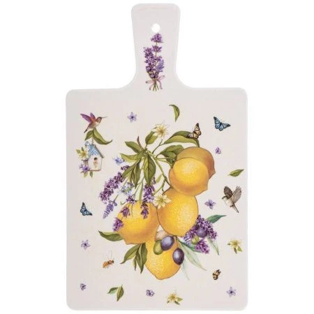 Доска разделочная 30,5*18,5*1см фарфор ПРОВАНС ЛИМОНЫ с ручкой (24)