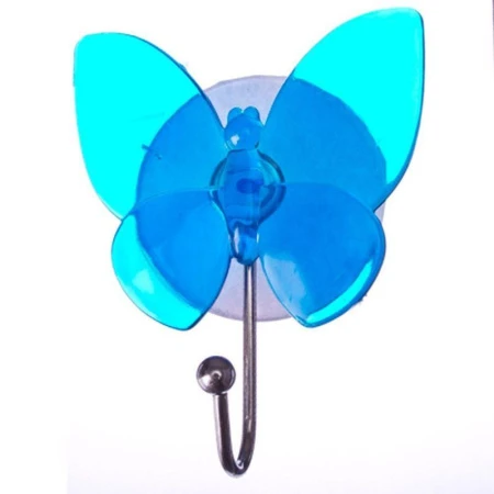 яяяКрючок на присоске Бабочка пластик 8*10,5см, арт. 1941 (10/360)