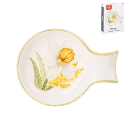 Подставка под ложку 15*11,5*2,5см керамика Sunday (72)