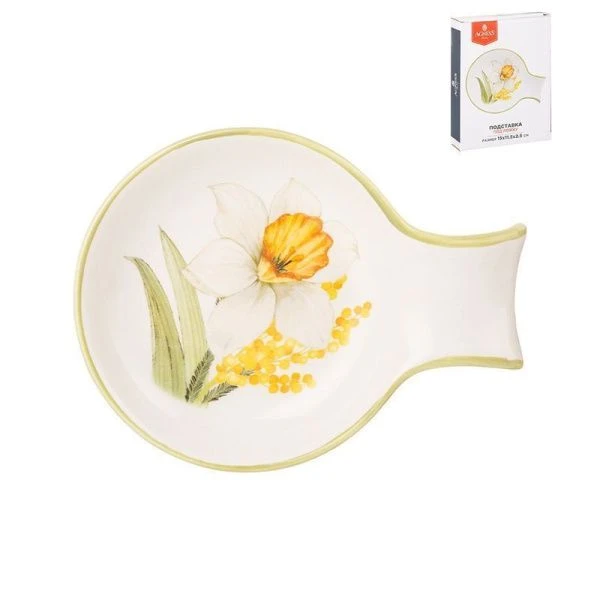 Подставка под ложку 15*11,5*2,5см керамика Sunday (72)