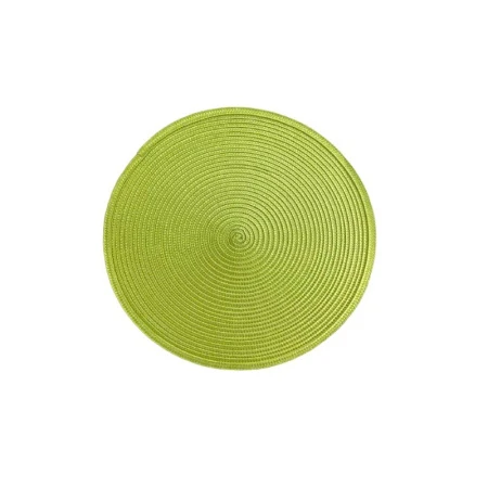 Салфетка сервировочная 37см пластик салатовая круглая JC-15259 (300)
