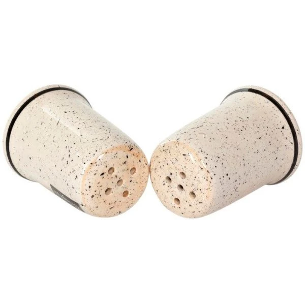 Набор для специй 2пр (солонка, перечница) керамика Аэрография КРЕМОВЫЙ БРИЗ (36)