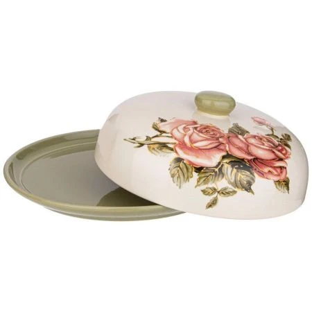 Блюдо для блинов h10см d23см керамика с крышкой (12)