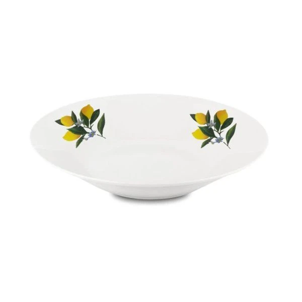 Тарелка глубокая 500мл 20см фарфор ЛИМОНЫ суповая круглая (12/72)