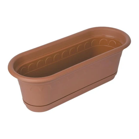 Кактусница 31см пластик КОЛЫВАНЬ терракот С182Т (17)