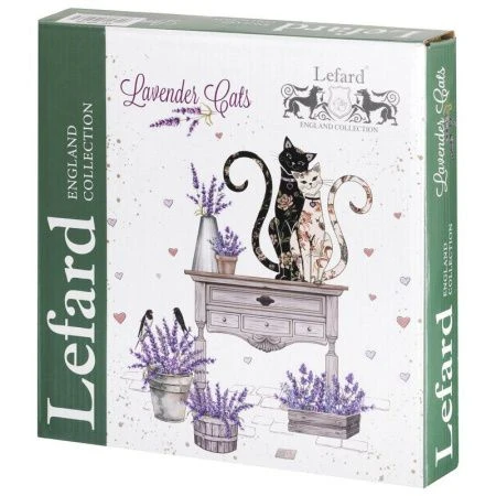 Тарелки мелкие набор 2шт 20,5*2см фарфор ЛАВАНДОВЫЕ КОТЫ десертные (18)