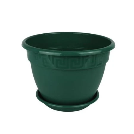 Горшок цветочный 10л d32см пластик АНТИК малахит 5PL0492 (5)