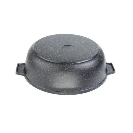 Жаровня 4л алюминий АП Granit Perfection black со стеклянной крышкой (5)