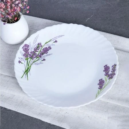 Тарелка мелкая 19см стеклокерамика БУКЕТ ЛАВАНДЫ десертная LHP-75 (7131-2) (6/72)