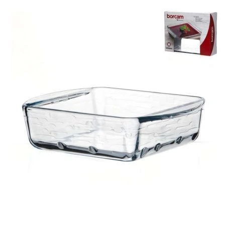 Форма для запекания 1,08л 21*16,4см стекло БОРКАМ квадратная (6)
