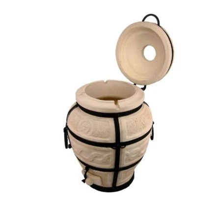 Тандыр 55л глина Есаул с откидной крышкой (1)