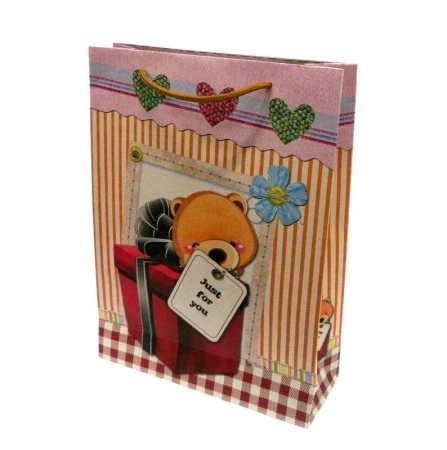 Пакет бумажный 37*28*9,8см (mix) JC-1827/L (480)