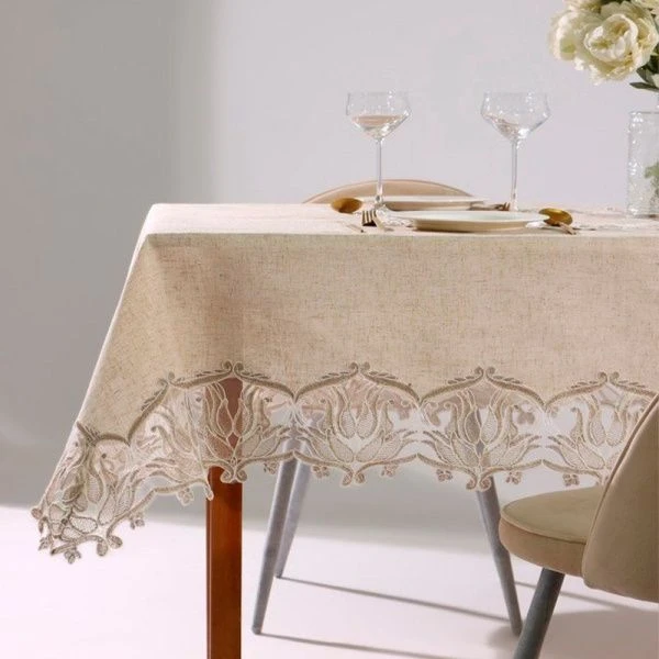 Скатерть 150*220 ±5см Ажурная, 100% полиэстер