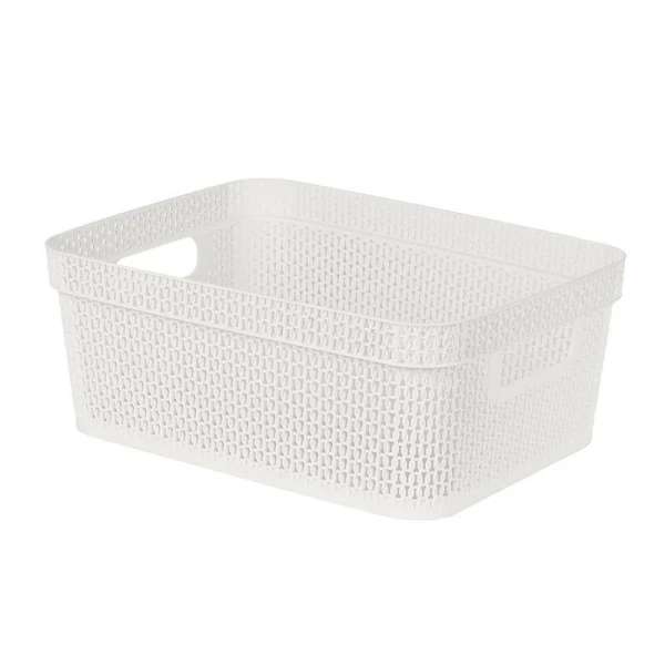 Корзина универсальная 11л 36,5*27*14см пластик Ajur белое облако (16)