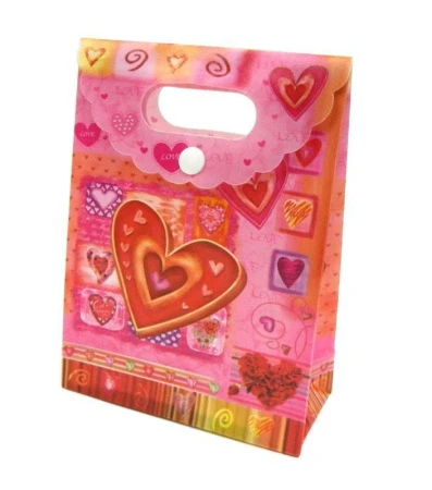 Пакет пластик 17*13*6см с крышкой и кнопкой Сердца JC-1958/С-48 (960)