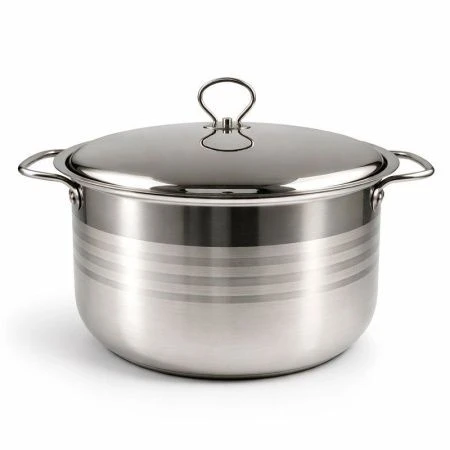 Кастрюля 14,5л 36*19см нерж.сталь с мет.крышкой индукция JC-182