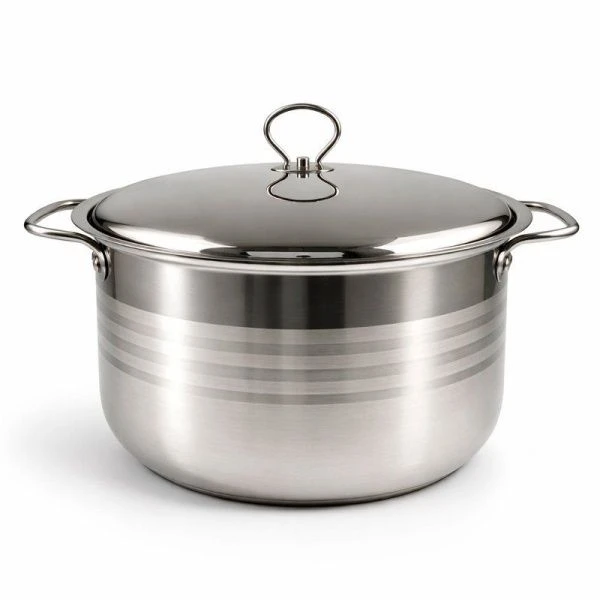 Кастрюля 14,5л 36*19см нерж.сталь с мет.крышкой индукция JC-182