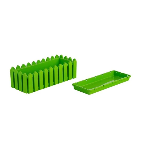 Кашпо 47*19,2*16см пластик ЛАРДО прямоугольное салатовое (4)