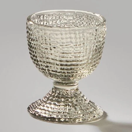 Набор подставок под яйцо 2шт 5,5*6см стекло Tempo grey (36)