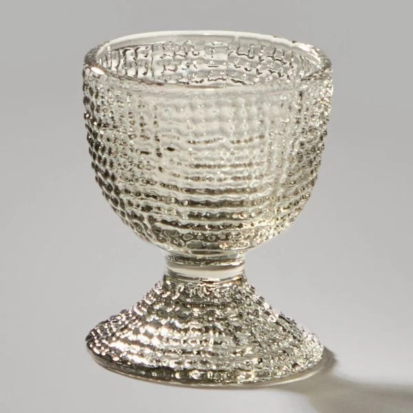 Набор подставок под яйцо 2шт 5,5*6см стекло Tempo grey (36)