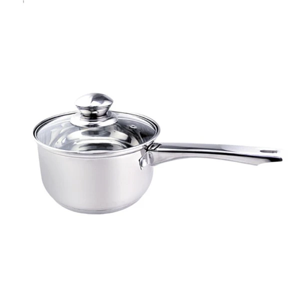 Ковш 1,7л нерж.сталь Greta со стекл.крышкой 16см все виды плит ТМ Appetite GS02183 (8)