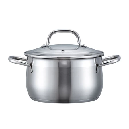 Кастрюля 1,8л нерж.сталь Victoria со стекл.крышкой 16см все виды плит ТМ Appetite SH13183 (1)