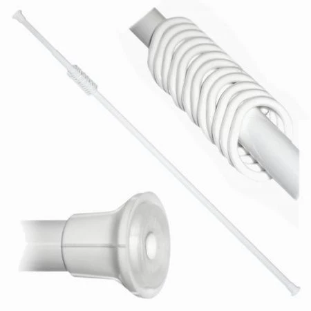 Карниз для ванной телескопический металл/пластик 155-280см белый (25)