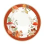 Тарелка мелкая 19см фарфор Autumn Breeze Белка и грибы белая десертная EL-R0944/AUBR (48)