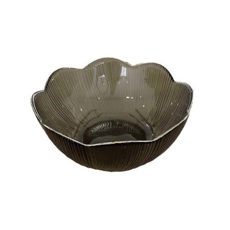 Пиала 12,5*5,2см стекло серая (24)