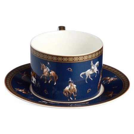 Чайный набор 2пр фарфор Horse club на 1 персону 300мл (36)